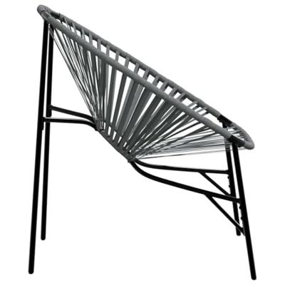 Tuinstoel Egg poly rattan zwart en lichtgrijs Tuinstoel Egg poly rattan zwart en lichtgrijs