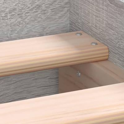 Bedframe met hoofd- en voeteneinde grijs sonoma 135x190 cm