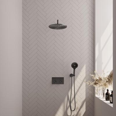 Inbouw regendouche Gunmetal Edition met drukknoppen SET 58
