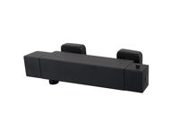 Douchethermostaat Eco Rombo 28 cm Mat Zwart Boss & Wessing - thumbnail