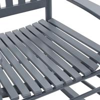 Schommelstoel met gebogen zitting hout grijs - thumbnail