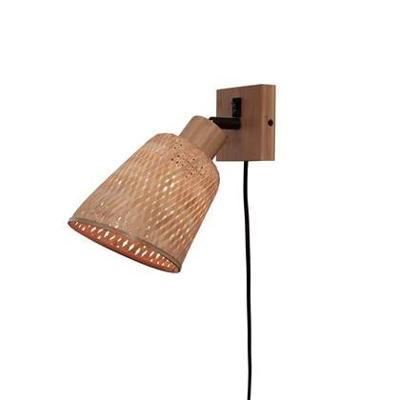 GOOD&MOJO Wandlamp 'Java' Bamboe, kleur Naturel/Zwart