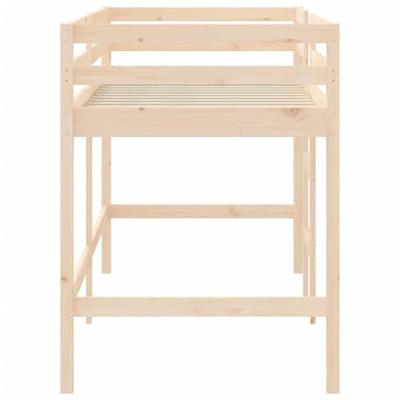 Kinderhoogslaper met ladder 90x190 cm massief grenenhout