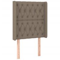 Hoofdbord LED 103x16x78/88 cm stof taupe - thumbnail