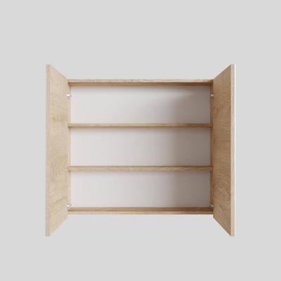 Spiegelkast BWS Cube 80x70x16 cm 2 Deuren Washed Oak Spiegelkast BWS Cube 80x70x16 cm 2 Deuren Washed Oak