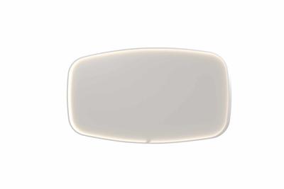 INK SP31 spiegel - 160x4x80cm contour in stalen kader incl dir LED - verwarming - color changing - dimbaar en schakelaar - mat wit 8409881