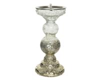 Kandelaar glas l10b10h20 cm goud/helder Decoris - Decoris - thumbnail
