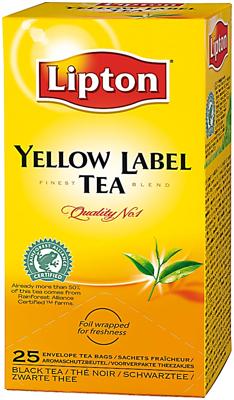 Lipton thee Feel Good Selection, Yellow label, doos van 25 zakjes