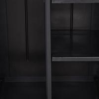 Tuinkast 65x45x172 cm PP rattan zwart - thumbnail