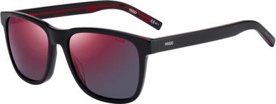Hugo Boss zonnebril HG 1073/S UYY/AO rechthoekig cat. 3 zwart/rood