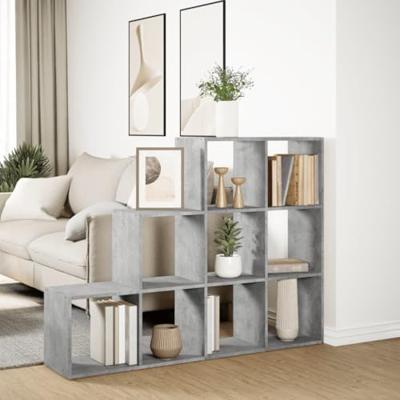 Kamerscherm / boekenkast 3-laags 137,5x29x103,5 cm hout grijs