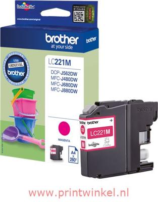 Brother LC-221M Inktcartridge magenta