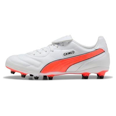 PUMA King Liga Gras / Kunstgras Voetbalschoenen (MG) Wit Oranje Zwart PUMA King Liga Gras / Kunstgras Voetbalschoenen (MG) Wit Oranje Zwart