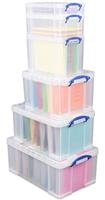 Really Useful Box 35 liter, transparant, per stuk verpakt in karton - thumbnail