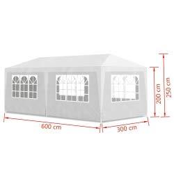 Partytent 3x6 m wit