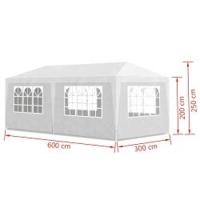 Partytent 3x6 m wit - thumbnail