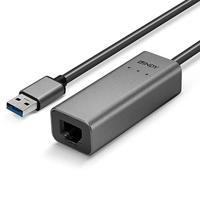 Lindy 43313 tussenstuk voor kabels USB-A RJ-45 Zilver - thumbnail