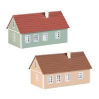 Faller 130607 H0 2-delige set dorp huizen - thumbnail
