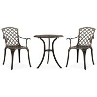 3-delige Bistroset gietaluminium bronskleurig - thumbnail