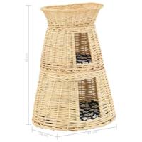 VidaXL 3-delige kattenmandset met kussens 47x34x60cm natuurlijk wilgen - thumbnail