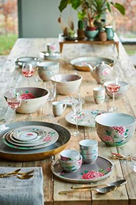 Pip Studio Blushing Birds Cappuccino Kop & Schotel Khaki