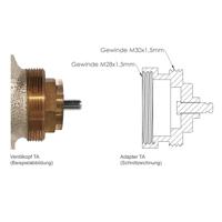 700102 Radiator-ventieladapter Geschikt voor radiator TA - thumbnail