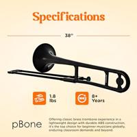 Jiggs pBone Bb Tenor Trombone Zwart met tas - thumbnail