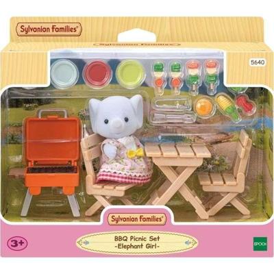 Accessoires voor poppenhuis Sylvanian Families The Elephant Girl and Her Picnic Set