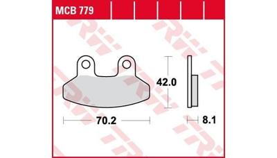 TRW -lucas remblokken "mcb 779" brake pad mcb 779 organic standard