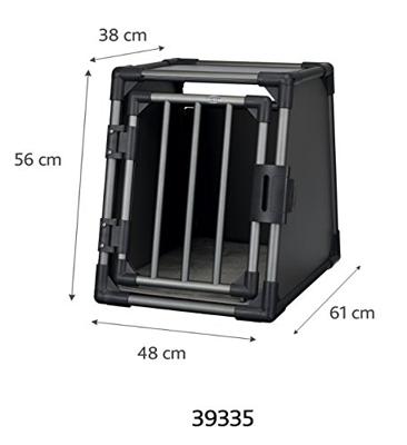 TRIXIE VERVOERSBOX ALUMINIUM GRAFIET S 61X48X56 CM