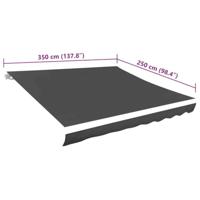 VidaXL Luifeldoek 350x250 cm canvas antraciet - thumbnail