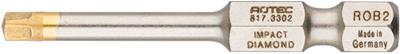 Rotec impact insertbit sqd 3 l=50mm e 6,3 diamond - 5 stuk(s) - 8173303 Rotec impact insertbit sqd 3 l=50mm e 6,3 diamond - 5 stuk(s) - 8173303