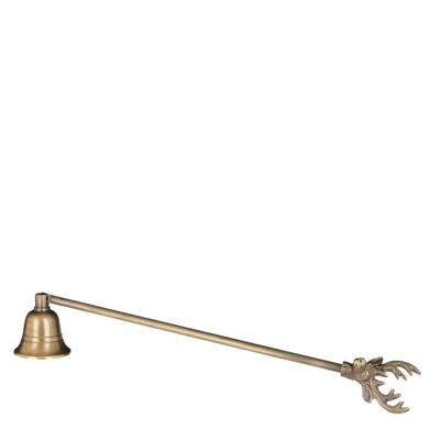 House Of Seasons Kerst Kaarsendover Hertenkop Goud 27x4cm