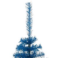 VidaXL Kunstkerstboom met standaard half 150 cm pvc blauw - thumbnail