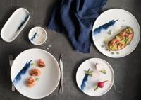 Bonna Serveerschaal - Blue Wave - Porselein - 21 cm - set van 2 - thumbnail