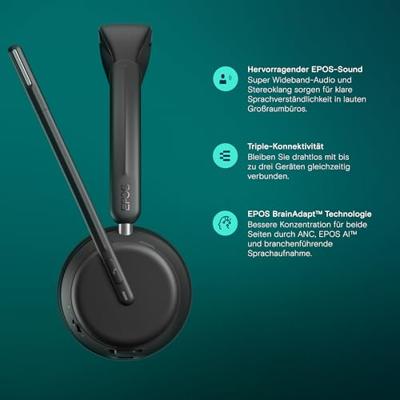 EPOS Impact 1030 On Ear headset Bluetooth Mono Zwart Headset, Mono Computer