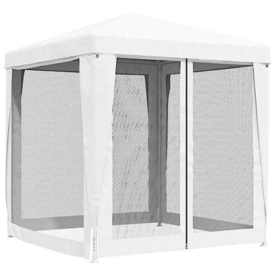 VidaXL Partytent met 4 mesh zijwanden 2x2 m wit - thumbnail