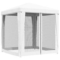 Partytent met 4 mesh zijwanden 2x2 m wit - thumbnail