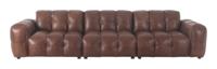Dutchbone 4,5-zits Bank 'Hackman' Leder, kleur Chocolate - thumbnail
