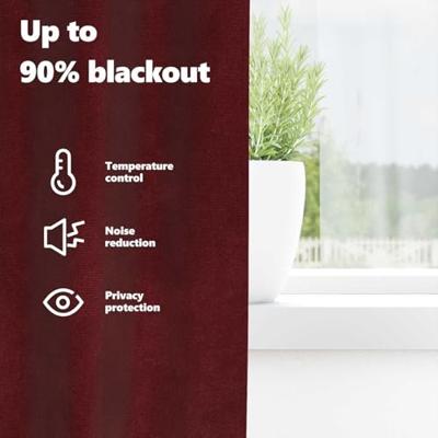 VidaXL Verduisterende gordijnen 2 pcs wijnrood 140 x 140 cm fluweel