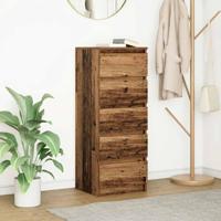 Dressoir met lades 37,5x35x99 cm bewerkt hout oud hout - thumbnail