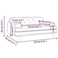 Kinderbank 70x45x30 cm kunstleer grijs - thumbnail