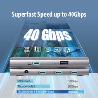 EDIMAX TD-405BP 5-in-1 Thunderbolt™ 4 Mini Docking Station Thunderbolt 4 dockingstation Geschikt voor merk (dockingstation): Universeel - thumbnail