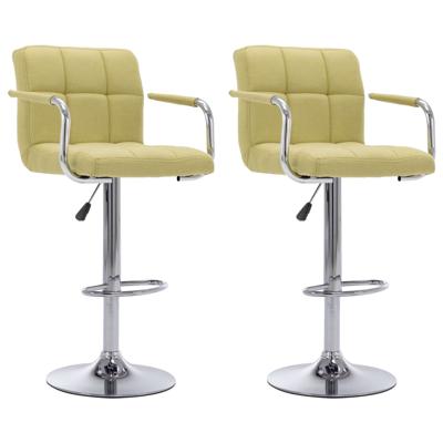 VidaXL Barstoelen 2 st stof groen