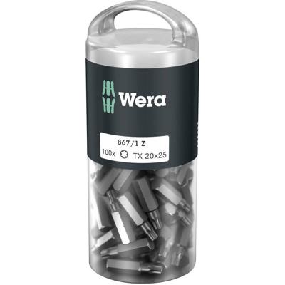 Wera 867/1 z torx® diy 100, tx 20 x 25 mm (100 bits pro box) - 1 stuk(s) - 05072448001 Wera 867/1 z torx® diy 100, tx 20 x 25 mm (100 bits pro box) - 1 stuk(s) - 05072448001