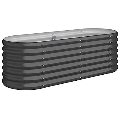 VidaXL Plantenbak 114x40x36 cm gegalvaniseerd staal antracietkleurig
