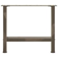 Salontafelpoten 2 st 60x(42-43) cm staal naturel - thumbnail