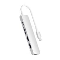 SATECHI USB-C Hub Slank Multipoort Adapter V2 Met 60W USB-C PD, 4K HDMI (60Hz), Micro/SD Kaartlezers, USB 3.0 - Voor M2/ M1 Macbook Pro/Air, M2/ M1 iPad Pro/Air, M2 Mac Mini, iMac M1 (Zilver) - thumbnail