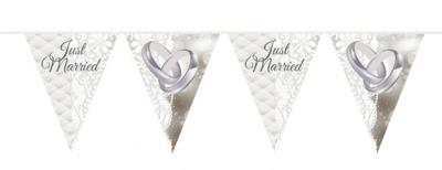 Just Married Ringen Bruiloft Vlaggenlijn (10m)