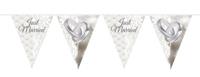 Just Married Ringen Bruiloft Vlaggenlijn (10m) - thumbnail